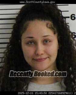 Recent Mugshot Image for ARIANA RENEE SIRD in Scott County, Iowa