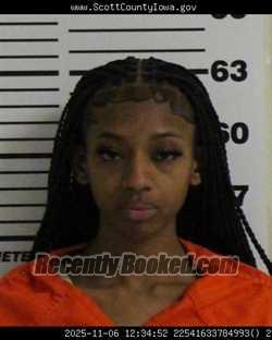 Recent Mugshot Image for CORTASIA NASIR ARRINGTON in Scott County, Iowa