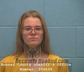 Recent Mugshot Image for JENNA DIANE FRAZEE in Bonner County, Idaho