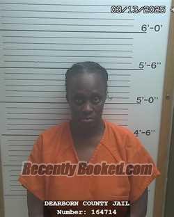 Recent Mugshot Image for TONYA LASHAWN WATSON in Dearborn County, Indiana