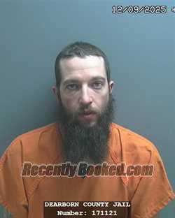 Recent Mugshot Image for JASON ALAN SPRAGUE in Dearborn County, Indiana