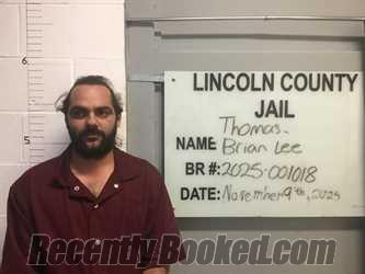 Recent Mugshot Image for BRIAN LEE THOMAS in Lincoln County, Oklahoma