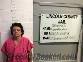 Recent Mugshot Image for LEANETTE MARIE STARMAN in Lincoln County, Oklahoma
