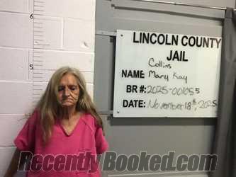 Recent Mugshot Image for MARY KAY COLLINS in Lincoln County, Oklahoma