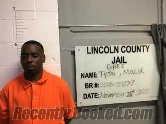 Recent Mugshot Image for TYJAI MALIK GHEE in Lincoln County, Oklahoma