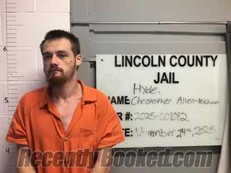 Recent Mugshot Image for CHRISTOPHER ALEN-MICHAEL HYDE in Lincoln County, Oklahoma