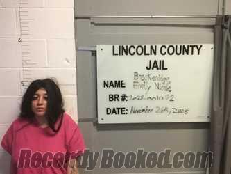 Recent Mugshot Image for EMILY NICOLE BRECKENRIDGE in Lincoln County, Oklahoma
