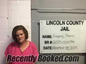 Recent Mugshot Image for SHERRY LYNN GREGORY in Lincoln County, Oklahoma