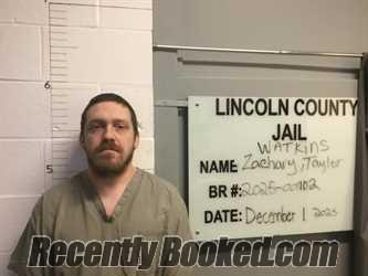 Recent Mugshot Image for ZACHARY WATKINS in Lincoln County, Oklahoma