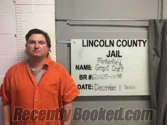 Recent Mugshot Image for GRANT CROFT FRANKENFIELD in Lincoln County, Oklahoma