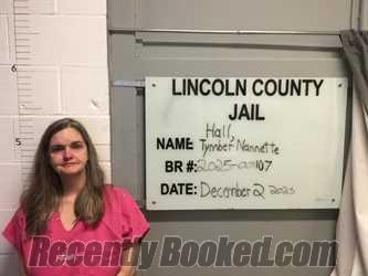 Recent Mugshot Image for TYMBER NANNETTE HALL in Lincoln County, Oklahoma