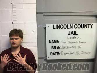 Recent Mugshot Image for JOHN RAYMOND-GUNTER HENSLEY in Lincoln County, Oklahoma