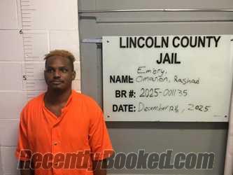 Recent Mugshot Image for OMARION RASHAD EMBRY in Lincoln County, Oklahoma