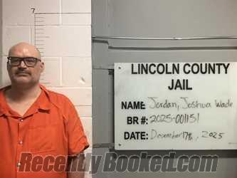 Recent Mugshot Image for JOSHUA WADE JORDAN in Lincoln County, Oklahoma