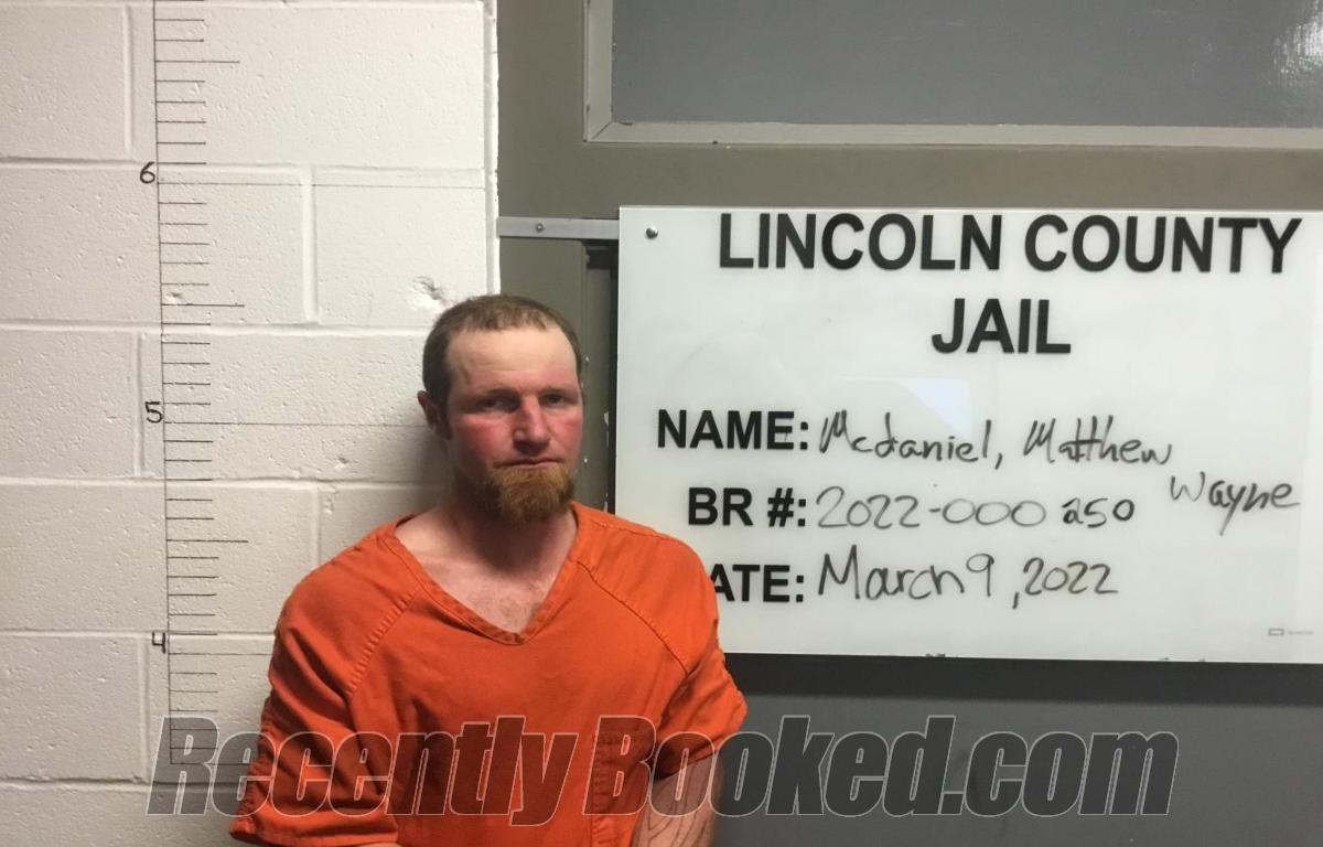 Recent Mugshot Image for MATTHEW WAYNE MCDANIEL in Lincoln County, Oklahoma