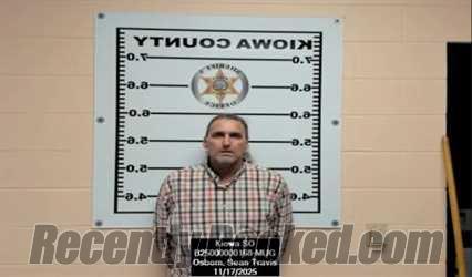 Recent Mugshot Image for Sean Travis Osborn in Kiowa County, Kansas