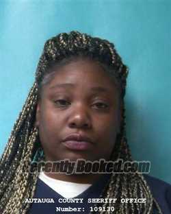Recent Mugshot Image for JACWONDA SHANICS BURNS in Autauga County, Alabama