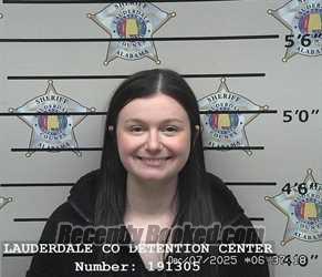 Recent Mugshot Image for SOPHIA GRACE COURTNEY in Lauderdale County, Alabama