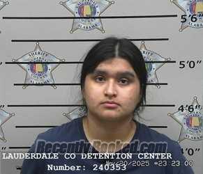 Recent Mugshot Image for KIMBERLIN DAYANA MONTES REYES in Lauderdale County, Alabama