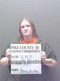 Recent Mugshot Image for HAILLEY BROOKE ALLEN in Pike County, Alabama