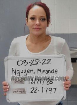 Recent Booking / Mugshot for MIRANDA MARIE NGUYEN in Sebastian County