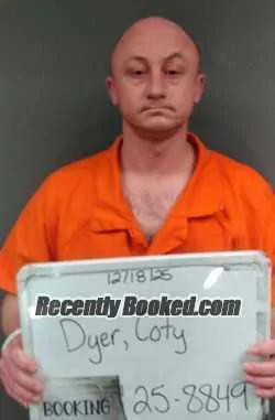 Recent Mugshot Image for COTY WILLIAM DYER in Sebastian County, Arkansas