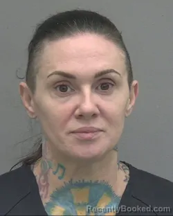 Mugshot of April Lauren Leblanc booked in Alachua County, Florida on October 21, 2026
