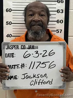 Mugshot of CLIFFORD FORRIS JACKSON booked in Jasper County, Iowa on June 3, 2026
