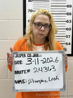 Mugshot of LEAH GERMAINE MURPHY booked in Jasper County, Iowa on March 11, 2026