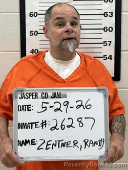Mugshot of RANDY EUGENE ZENTNER booked in Jasper County, Iowa on May 29, 2026
