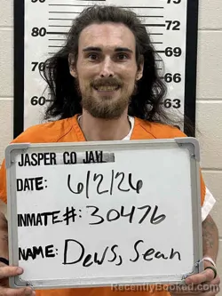 Mugshot of SEAN DARRELL DEWS booked in Jasper County, Iowa on June 2, 2026