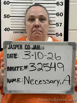 Mugshot of AMANDA LACY NECESSARY booked in Jasper County, Iowa on March 10, 2026