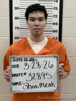 Mugshot of MICAH KOALI'I SHEA booked in Jasper County, Iowa on March 28, 2026