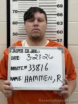 Mugshot of RYAN ANDREW HAMMEN booked in Jasper County, Iowa on March 23, 2026