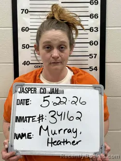 Mugshot of HEATHER RAE MURRAY booked in Jasper County, Iowa on May 22, 2026