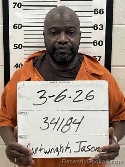 Mugshot of JASON DAVID CARTWRIGHT booked in Jasper County, Iowa on March 6, 2026