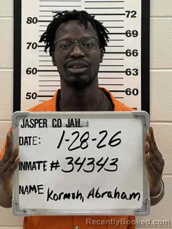 Booking photo from Jasper County, Iowa