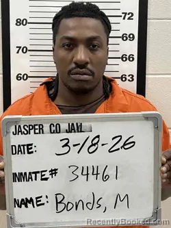 Mugshot of MICHAEL LEN BONDS booked in Jasper County, Iowa on March 18, 2026