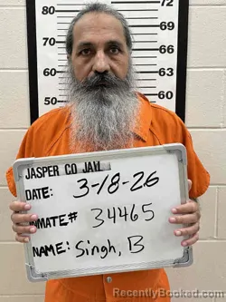 Mugshot of BALWINDER SINGH booked in Jasper County, Iowa on March 18, 2026