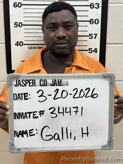 Mugshot of HAILE GALLI booked in Jasper County, Iowa on March 20, 2026