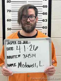 Mugshot of LEONARD EVERETT MCDOWELL booked in Jasper County, Iowa on April 1, 2026