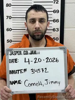 Mugshot of JIMMY RAY CONNETT booked in Jasper County, Iowa on April 20, 2026