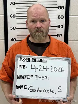 Mugshot of SEAN MICHAEL GATHERCOLE booked in Jasper County, Iowa on April 24, 2026