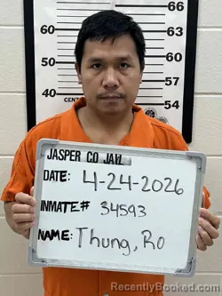 Mugshot of RO THUNG booked in Jasper County, Iowa on April 24, 2026