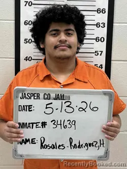 Mugshot of HILARIO JR ROSALES RODRIGUES booked in Jasper County, Iowa on May 13, 2026