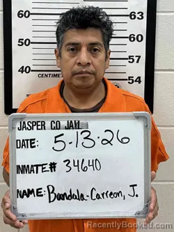 Mugshot of JOSE LUIS BANDALA CARREON booked in Jasper County, Iowa on May 13, 2026
