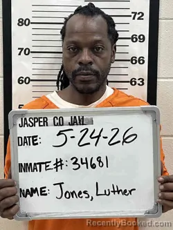 Mugshot of EDWARD LUTHER JONES booked in Jasper County, Iowa on May 24, 2026