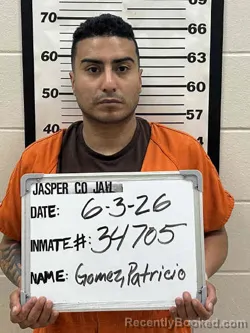 Mugshot of PATRICIO MACARIO GOMEZ booked in Jasper County, Iowa on June 3, 2026