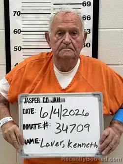 Mugshot of KENNETH EUGENE LAVER booked in Jasper County, Iowa on June 4, 2026