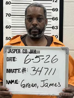 Booking photo from Jasper County, Iowa